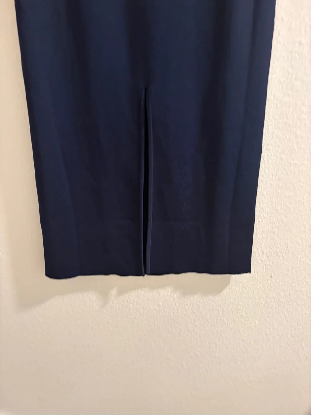 NWOT STAUD  Karina  Navy Knit Midi Skirt XS White Trim Size XS